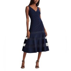 LAUREN RALPH LAUREN Tulle-Trim Fit & Flare Dress NWOT